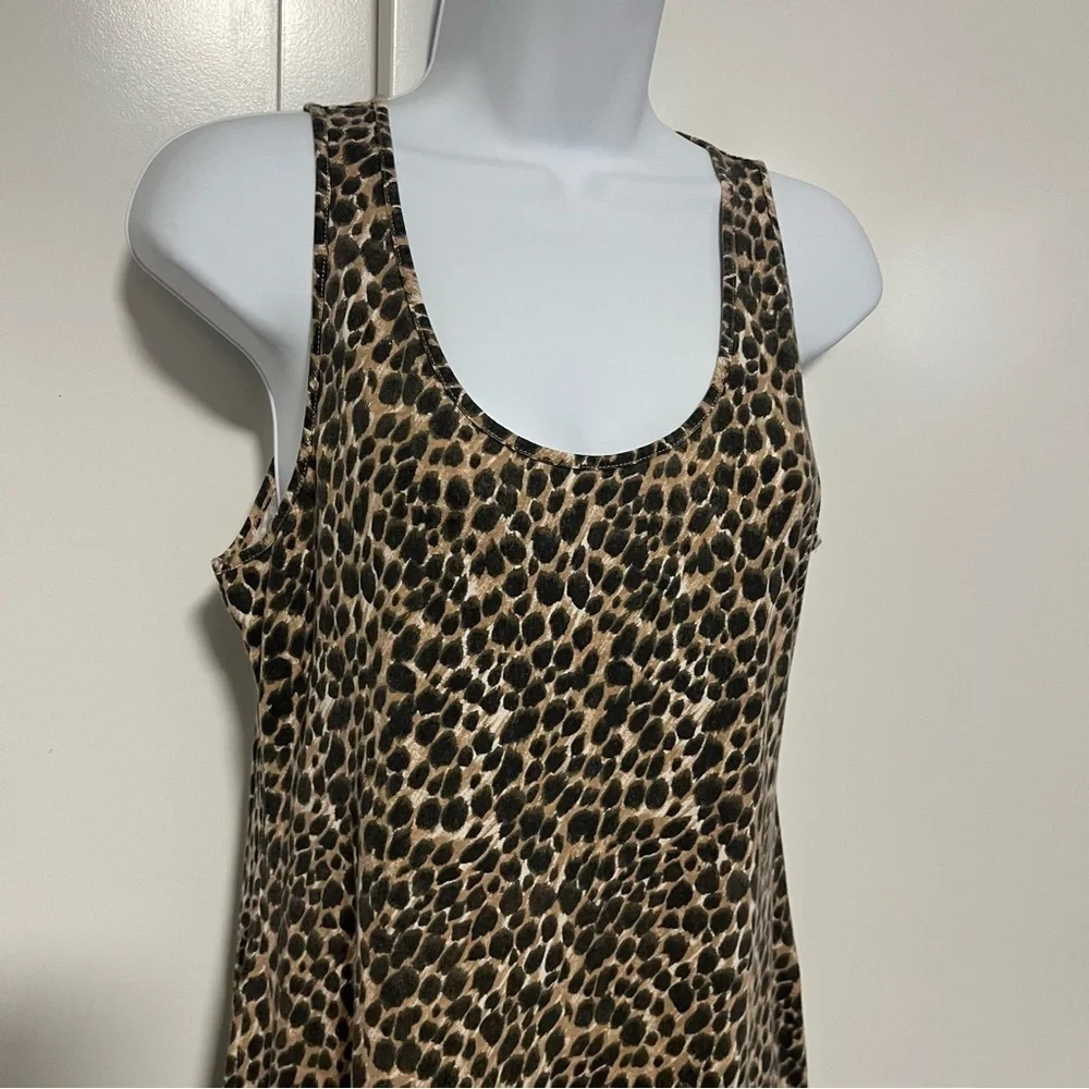 J. Crew Animal Print Sleeveless Maxi Dress Size Small Leopard Sexy Summer